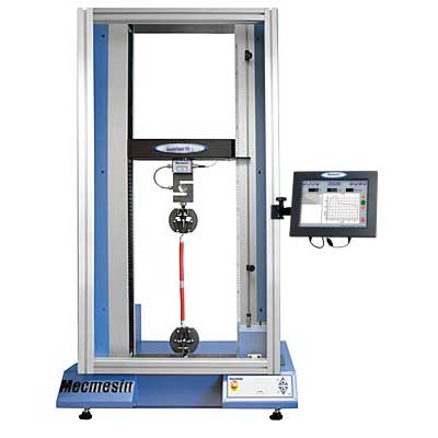 Tensile testing with self-tightening wedge grips to 10 kN